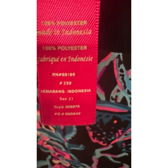 Lilly Pulitzer Florin Twilight Coral Reversible Tank Top Scoop Neck XS EUC - Picture 6 of 10